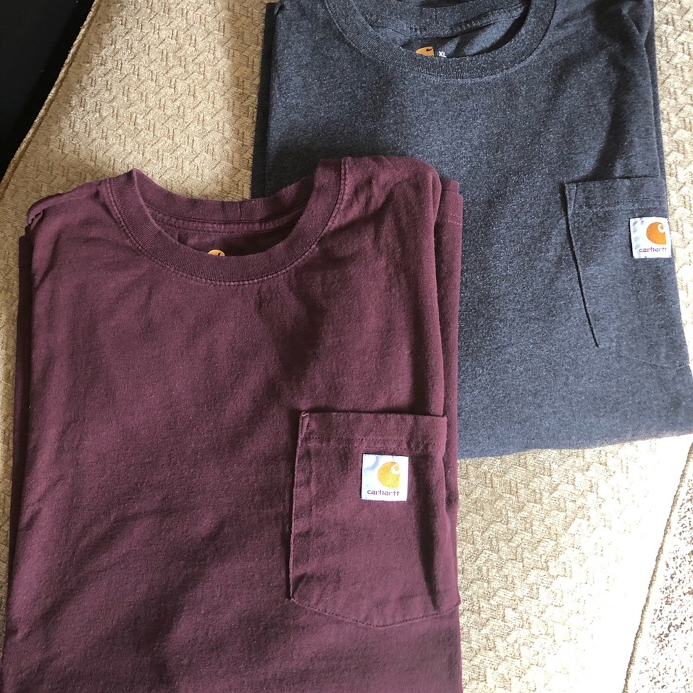 2 Carhartt long sleeved shirts